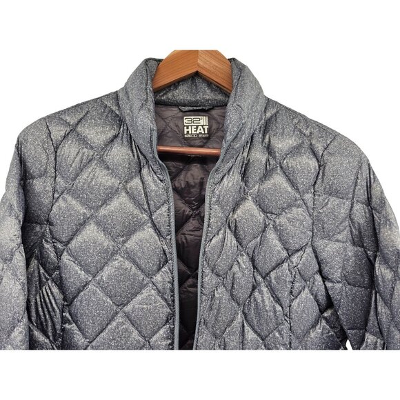 32 Degrees Heat Quilted Jacket S Gray 100% Polyester/Nylon Lightweight & Warm - Picture 3 of 6